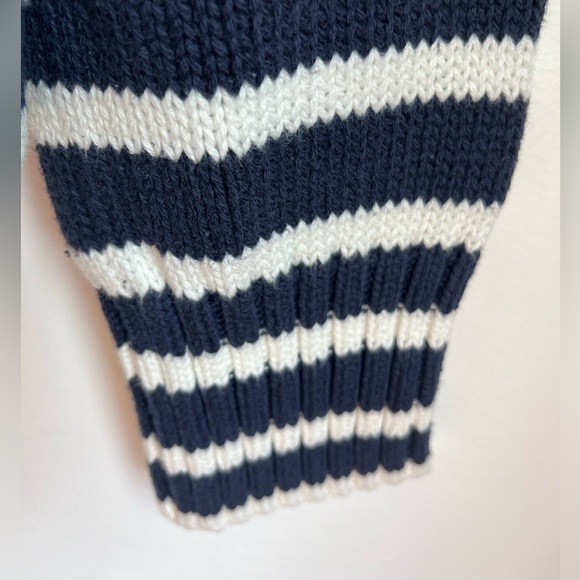 NWT J.Crew Women's Size XXS Rollneck sweater in Navy/White stripes - Picture 8 of 10